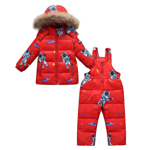 2-piece Hooded Down Jacket And Pants Set, zoerea.com