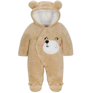 Comfy Bear Ears Hooded Footed Jumpsuit, zoerea.com