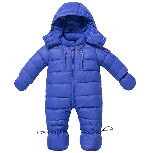 Warm Long-sleeve Hooded Footed Romper, zoerea.com