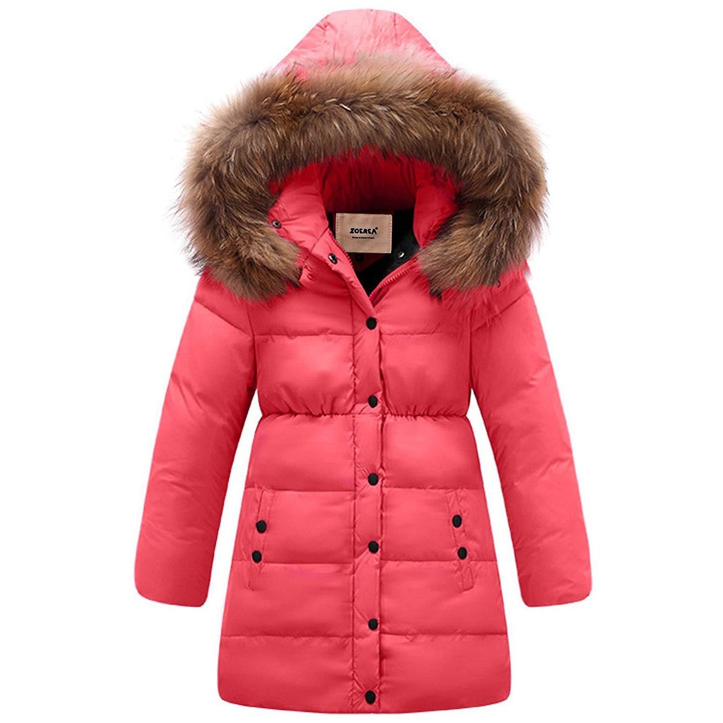 Winter Thickening Button Decor Waterproof Hoodie, zoerea.com