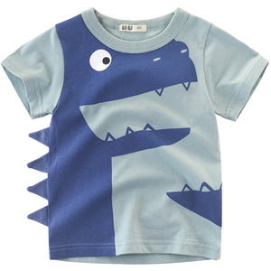 Trendy Dinosaur Print Short-sleeve Tee, zoerea.com