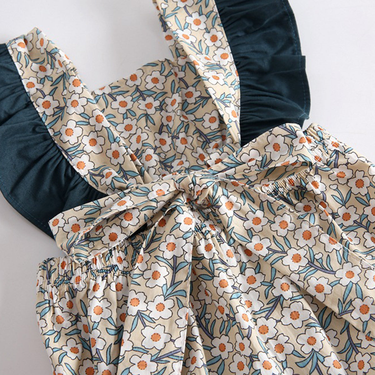 Beautiful Floral Print Ruffle-sleeve Bodysuit, zoerea.com