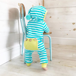 Trendy Striped Hooded Jumpsuit For Baby, zoerea.com