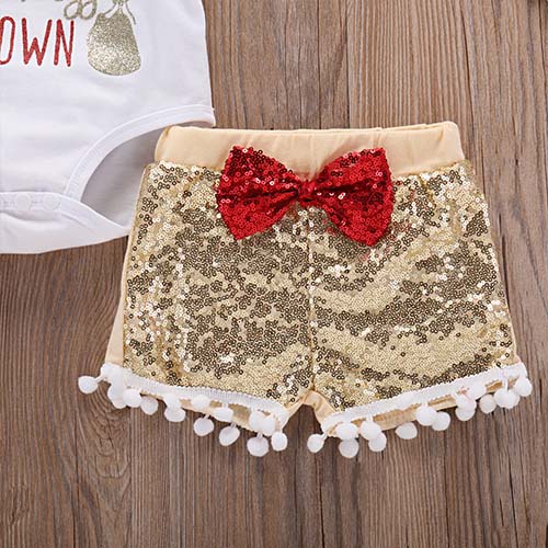 3-piece Bodysuit, Bowknot Decor Shorts Set, zoerea.com