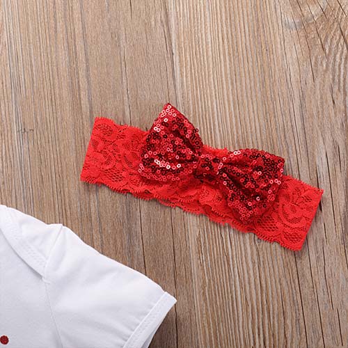 3-piece Bodysuit, Bowknot Decor Shorts Set, zoerea.com