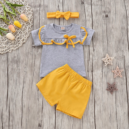 Baby Girls' Active / Basic Print Long Sleeve Regular Clothing Set, zoerea.com