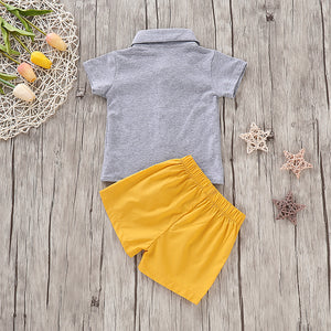 Baby Boys' Casual / Active Daily / Going out Solid Colored Short Sleeve Regular Cotton Clothing Set, zoerea.com