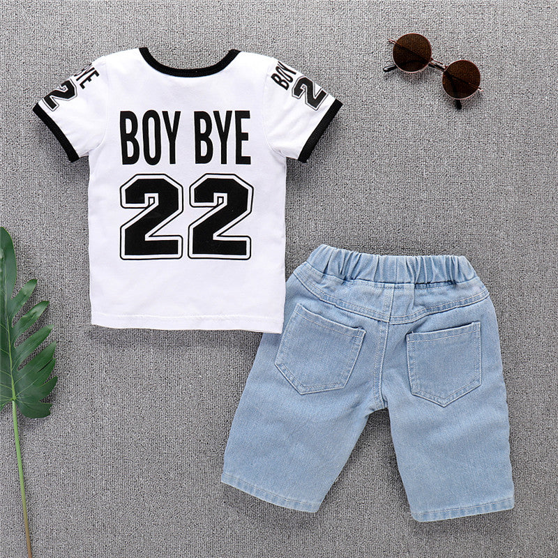 Baby Girls' Active / Basic Print Short Sleeve Short Clothing Set, zoerea.com