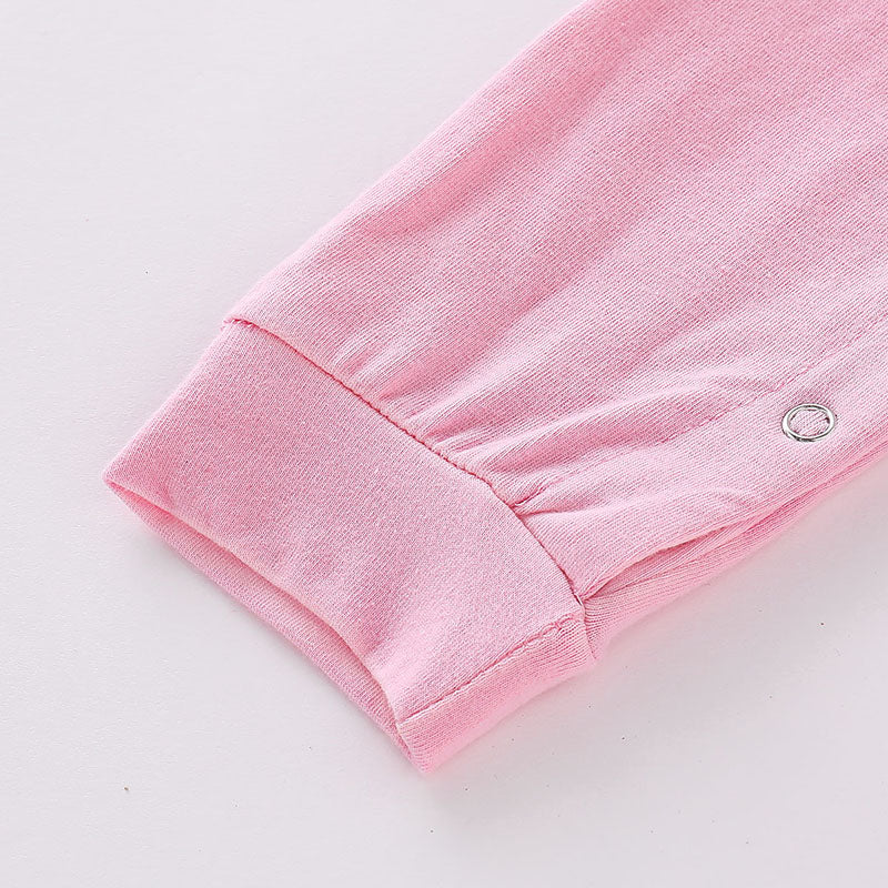 Baby Girls' Basic Print Long Sleeve Cotton Overall & Jumpsuit, zoerea.com