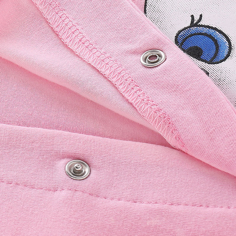 Baby Girls' Basic Print Long Sleeve Cotton Overall & Jumpsuit, zoerea.com
