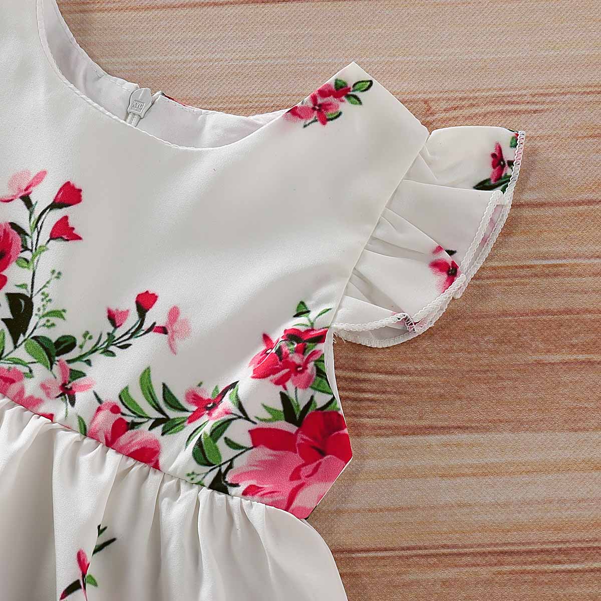 Baby / Toddler Girl's Floral Flutter-sleeve A-line Dress, zoerea.com