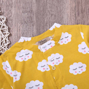 Baby Smile Cloud Print Jumpsuit, zoerea.com