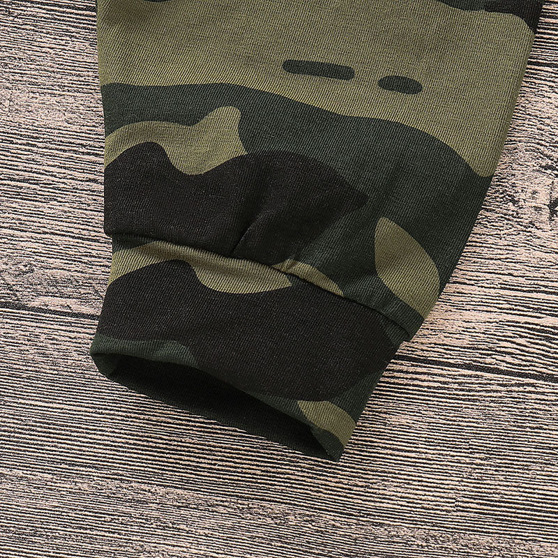Baby Boys' Casual Daily Stripe Print Camouflage Cotton Clothing Set, zoerea.com