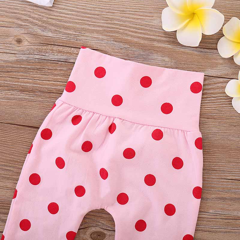 Cute Giraffe Print Romper, Polka Dot Pants and Hat Set, zoerea.com