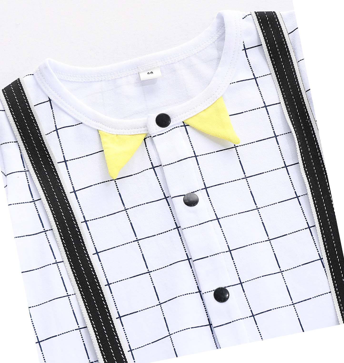 Little Bear Applique Plaid Jumpsuit, zoerea.com