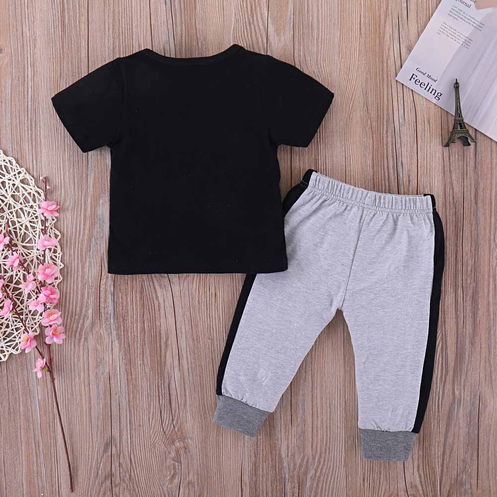 MINI BOSS Print Tee and Casual Pants Set, zoerea.com