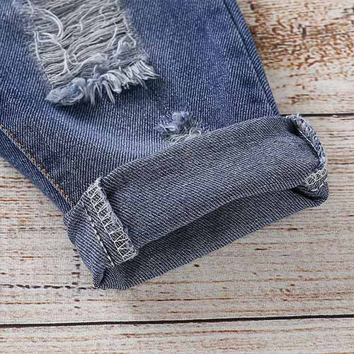 Baby Girl Clothes Set Long Sleeve Floral Shirt Tops and Denim Pants, zoerea.com