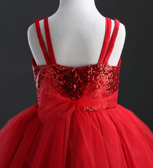 Kids Baby Girls Princess Sequins Party Gown Formal Bridesmaid Dresses, zoerea.com