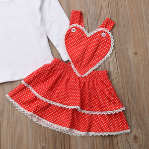Toddler Kids Baby Girl Xmas Tops Layered Bib Dress Headband Outfits, zoerea.com