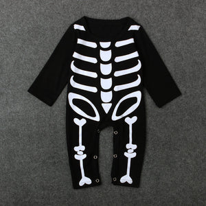 Newborn Baby Halloween Romper Long Sleeve Cotton Skull Jumpsuits, zoerea.com