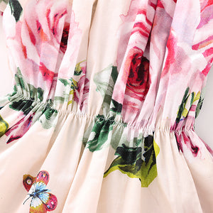 Baby Girls' Basic Floral Short Sleeve Top & Shorts Regular Clothing Set, zoerea.com