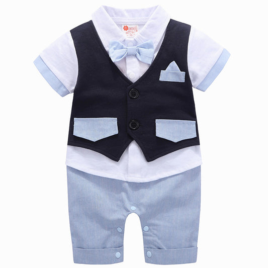 Faux-two Bodysuit And Vest Set, zoerea.com