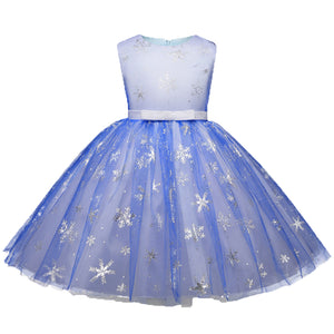 Beautiful Snowflake Print Sleeveless Dress, zoerea.com