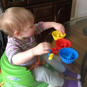 Counting Bears With Stacking Cups Montessori Rainbow Matching Game Toys, zoerea.com