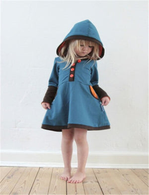 Kids Baby Girls Hooded Clothes Long Sleeve Princess Party Tutu Dress, zoerea.com