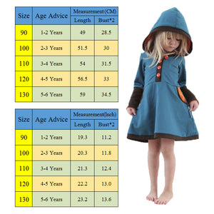 Kids Baby Girls Hooded Clothes Long Sleeve Princess Party Tutu Dress, zoerea.com