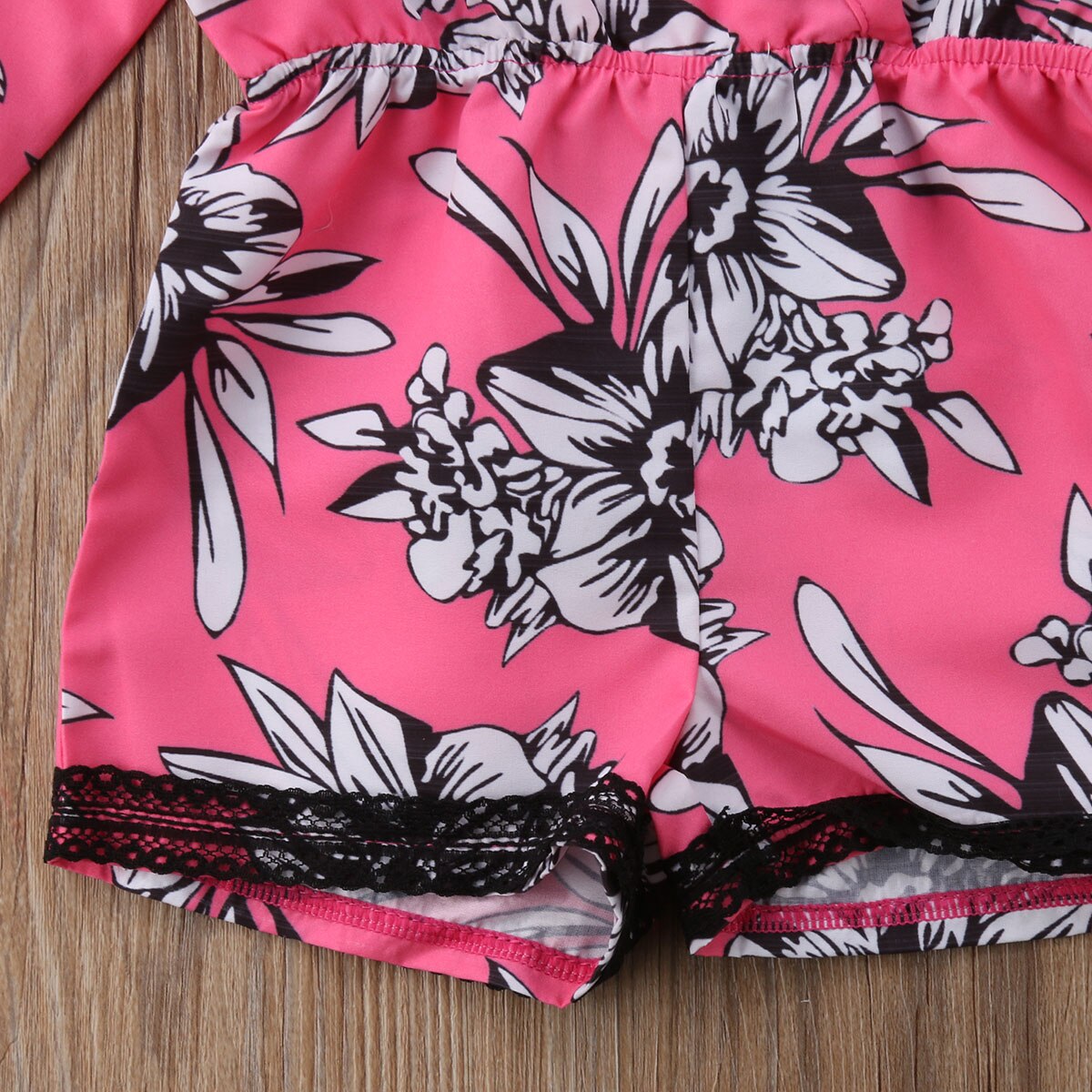 Newborn Baby Girls V Neck Floral Jumpsuit Kids Romper Short Sunsuit, zoerea.com