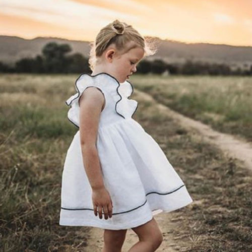 Baby Girls Dresses Toddler Kids Ruffle Dress Party Princess Costume, zoerea.com