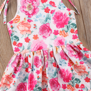 Kid Baby Girl Floral Princess Strap Sundress Summer Casual Dress, zoerea.com