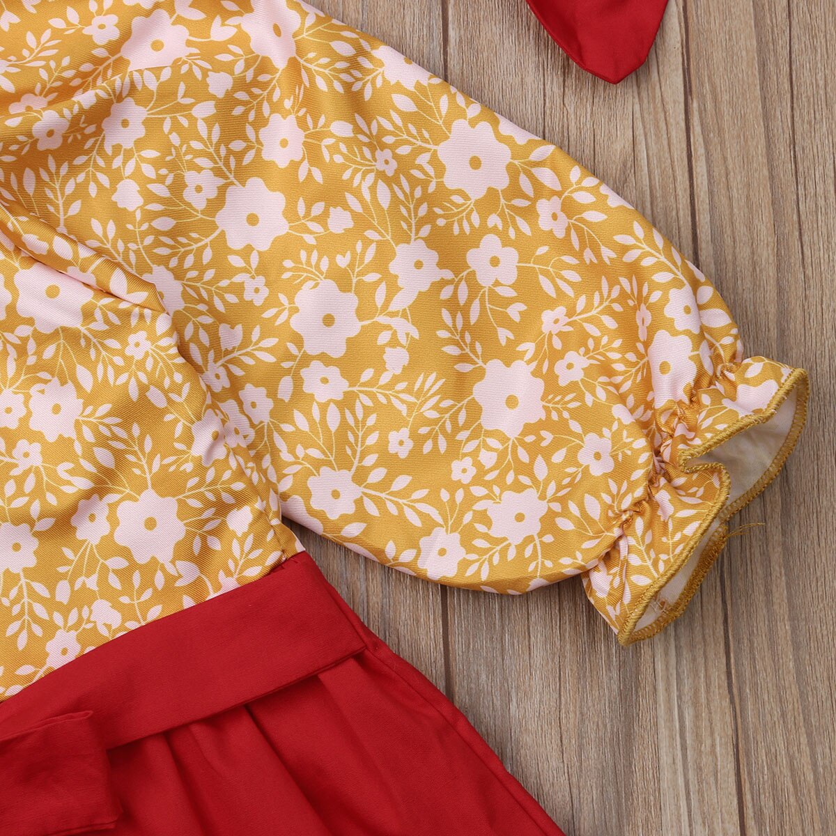 Kids Toddler Baby Girls Casual Clothes Flower Long Sleeve Floral Dress, zoerea.com