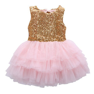 Kids Baby Girl Sequins Dress Party Dresses Bridesmaid Dress Gown baby, zoerea.com