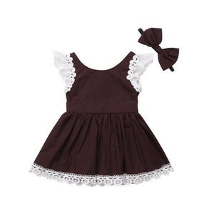 Toddler Kid Baby Girls Lace Princess Party Pageant Dress Sundress, zoerea.com