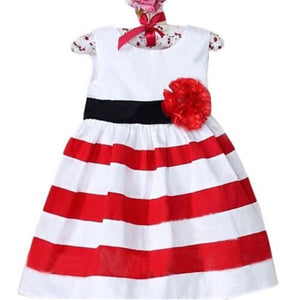 Baby Girls Kids Striped Party Dresses Clothes Sundress 0-5 Year, zoerea.com