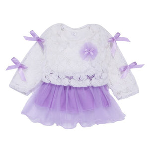 Kids Baby Girls Lace Flower Pageant Wedding Party Princess Tutu Dress, zoerea.com