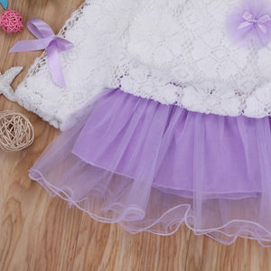 Kids Baby Girls Lace Flower Pageant Wedding Party Princess Tutu Dress, zoerea.com