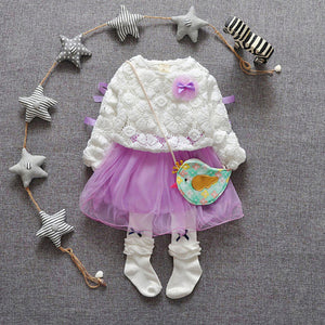 Kids Baby Girls Lace Flower Pageant Wedding Party Princess Tutu Dress, zoerea.com