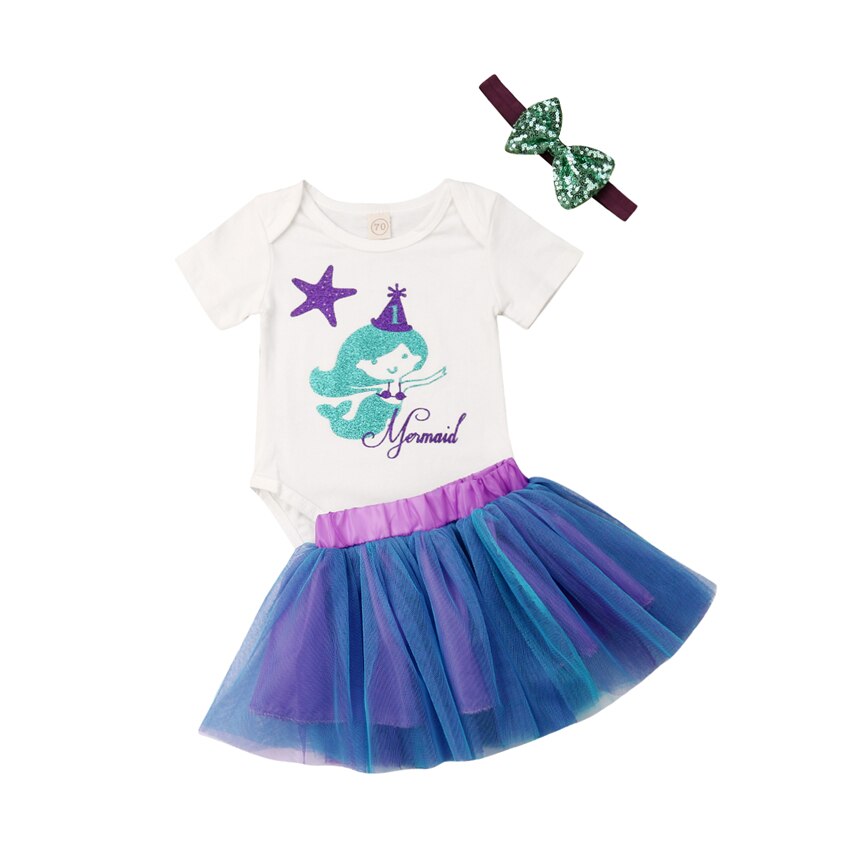 Newborn Baby Girl cotton clothes set baby girl Romper Top Tutu Skirts, zoerea.com