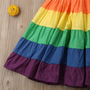 Baby Girl Rainbow Dress 2019 New Fashion Sleeveless Long Dress, zoerea.com