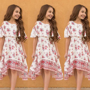 Baby Toddler Kids Girl Floral Casual Dress Baby Girl Toddler Kids Dress, zoerea.com