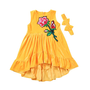 Girls Kids Summer Flower Clothes Outfits Princess Casual Tutu Dress, zoerea.com