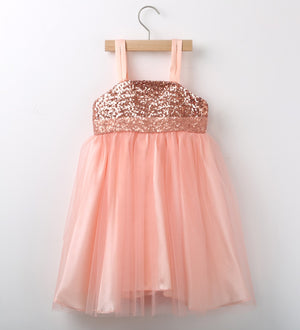 Kids Baby Girls Princess Sequins Party Gown Formal Bridesmaid Dresses, zoerea.com