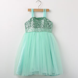 Kids Baby Girls Princess Sequins Party Gown Formal Bridesmaid Dresses, zoerea.com