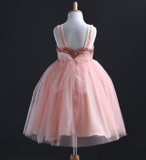 Kids Baby Girls Princess Sequins Party Gown Formal Bridesmaid Dresses, zoerea.com