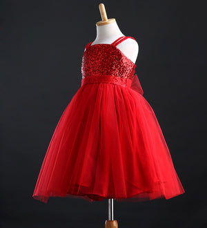 Kids Baby Girls Princess Sequins Party Gown Formal Bridesmaid Dresses, zoerea.com