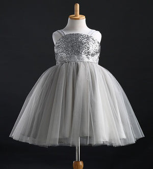 Kids Baby Girls Princess Sequins Party Gown Formal Bridesmaid Dresses, zoerea.com