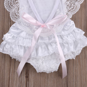 New Kids Baby Girl Clothes Cute Lace Floral Romper Jumpsuit Outfits, zoerea.com